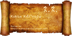 Kukta Károly névjegykártya